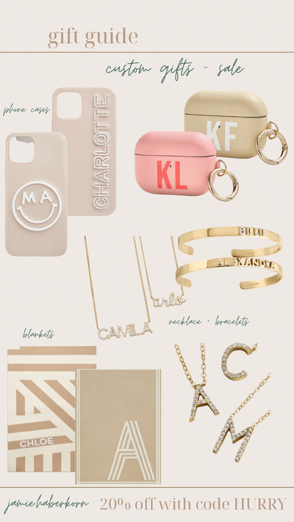 Gift guide - custom gifts on sale 

20% off with code HURRY

#giftguides #christmasideas #giftideas #customgifts #giftsforher #giftsforteens #giftsonsale

#LTKsalealert #LTKSeasonal #LTKHoliday