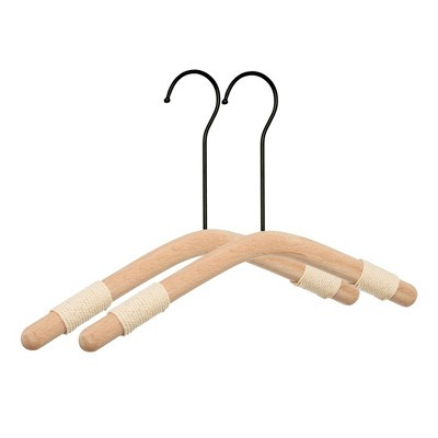 REGALWOVEN Non-Slip Space Saving Durable Materials Clothes Hanger 12.6 Inch 2 Pcs Black Round Hook | Target