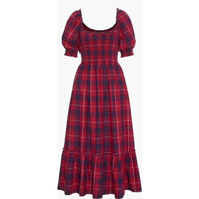 Hill House Home | The Louisa Nap Dress, Cherry Tartan (Black, Size Medium) | Maisonette | Maisonette