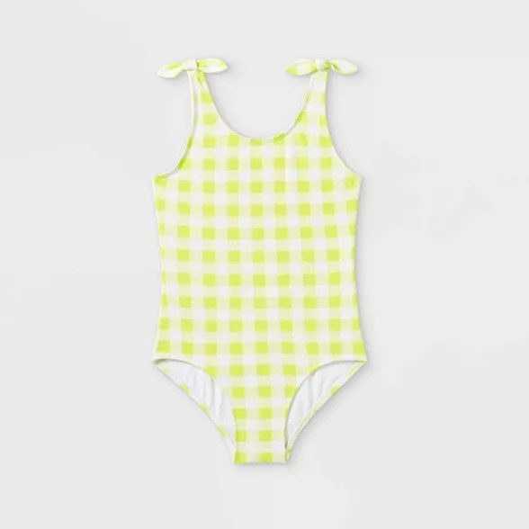Girls' Gingham One Piece Swimsuit- Cat & Jack™ | Target