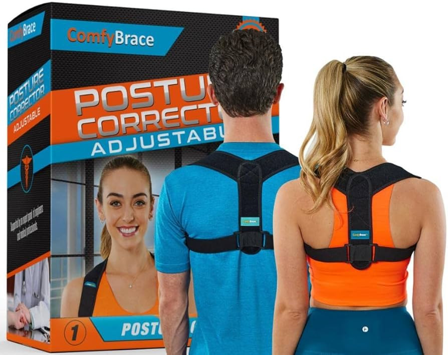 ComfyBrace Posture Corrector-Back Brace for Men and Women- Fully Adjustable Straightener for Mid,... | Amazon (US)
