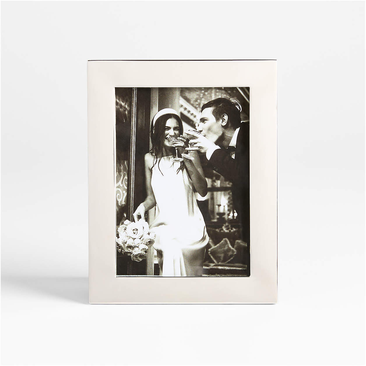 Signature Silver 5x7 Picture Frame | Crate & Barrel | Crate & Barrel