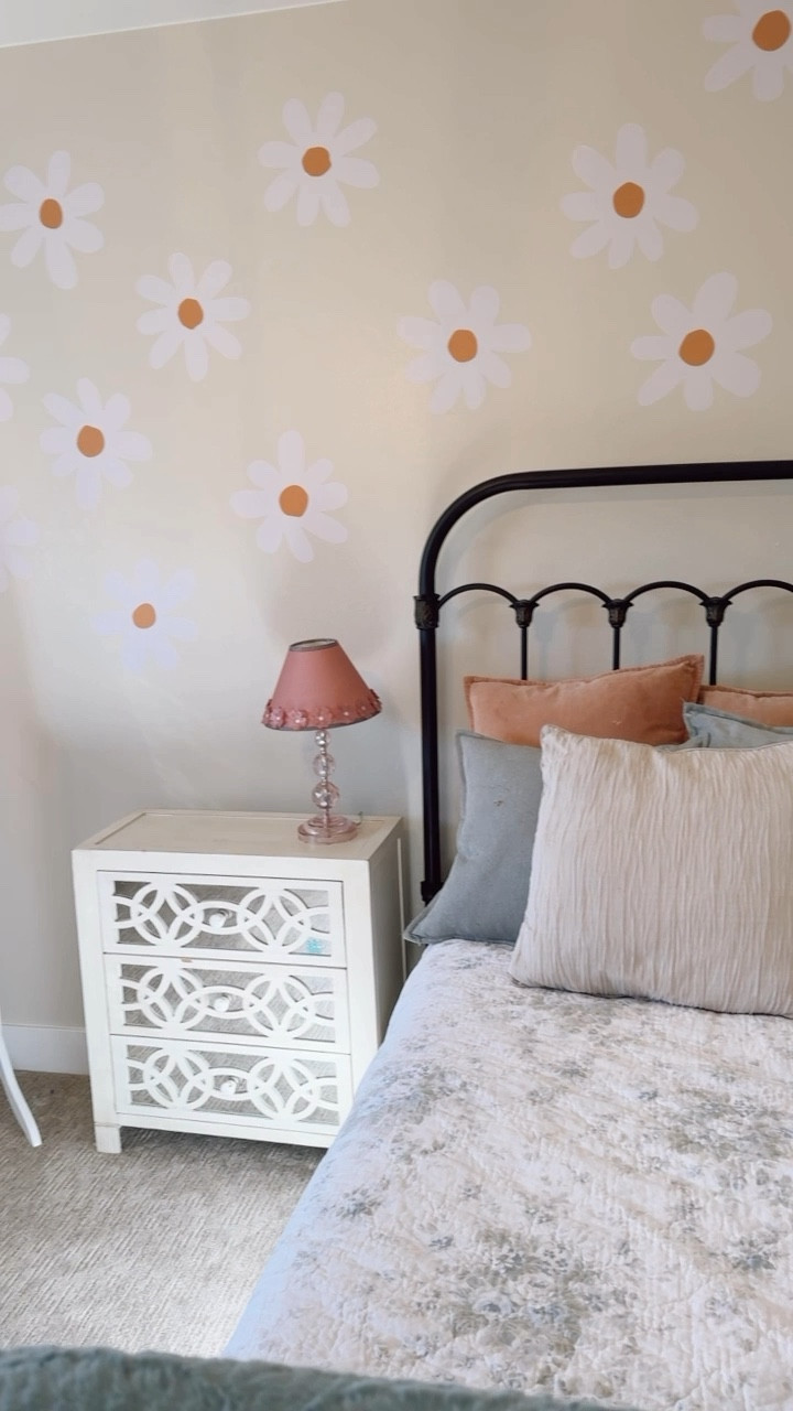 Daisy Wall Decals 🌼 Upgrade your  daughter’s room with these cute flower decals! They are easy to stick on and remove without redoing any residue. 

#girlsroom #playroom #walldecal #girlsroominspo 

#LTKfamily #LTKhome #LTKkids