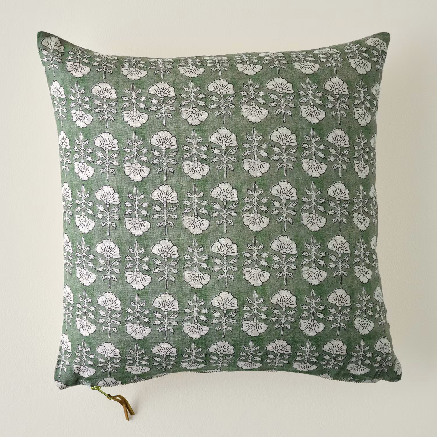 Flora Dusty Green Printed Pillow | Magnolia