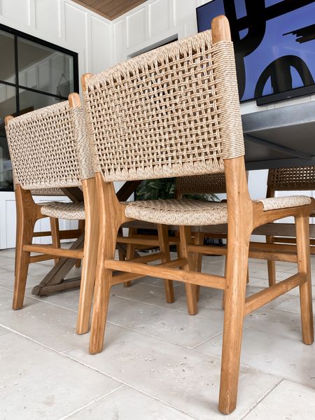 These indoor outdoor dining chairs add so much texture and a modern organic vibe. 

Dining chairs, outdoor furniture, patio furniture

#LTKhome #LTKSeasonal #LTKstyletip