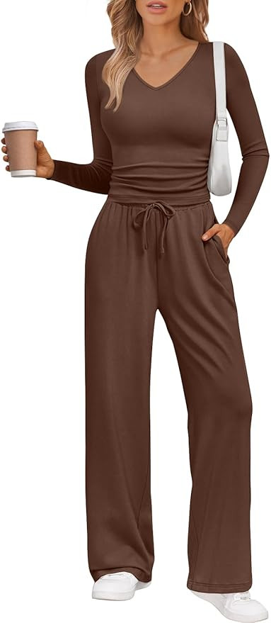 Trendy Queen 2 Piece Lounge Sets for Women Fall Outfits 2025 Fashion Two Piece Sweatsuits Busines... | Amazon (US)