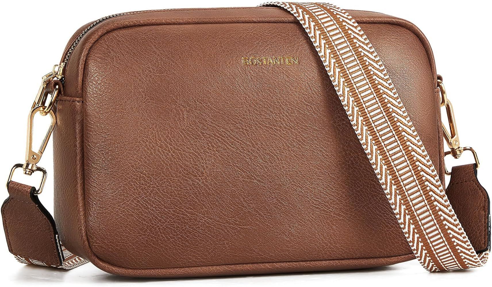 BOSTANTEN Crossbody Bags for Women Trendy Leather Purses Shoulder Handbags with Wide Shoulder Str... | Amazon (US)