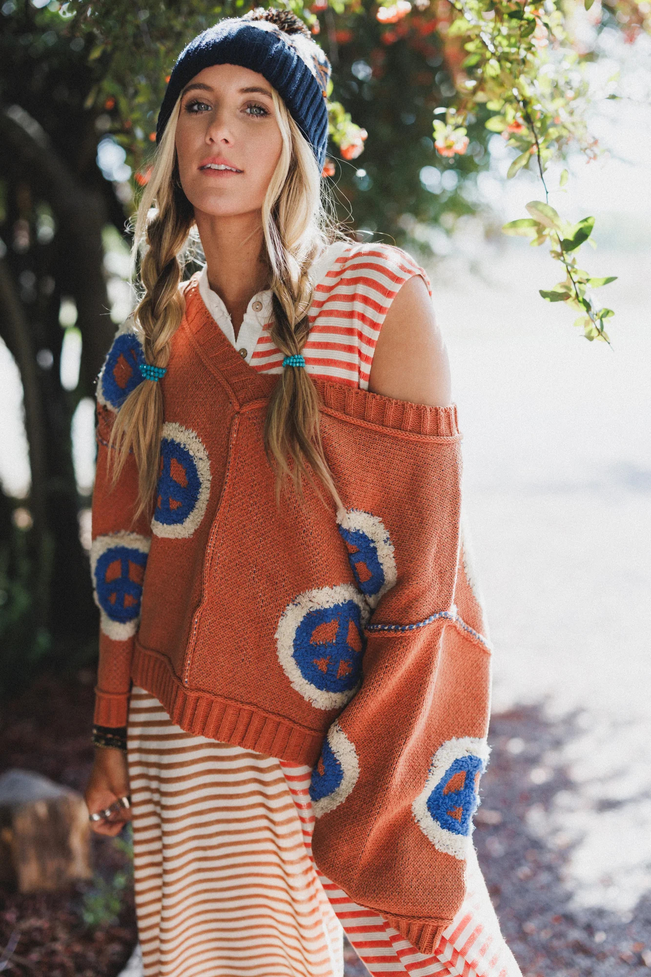 Peaceful Patterns Top - Orange | Three Bird Nest