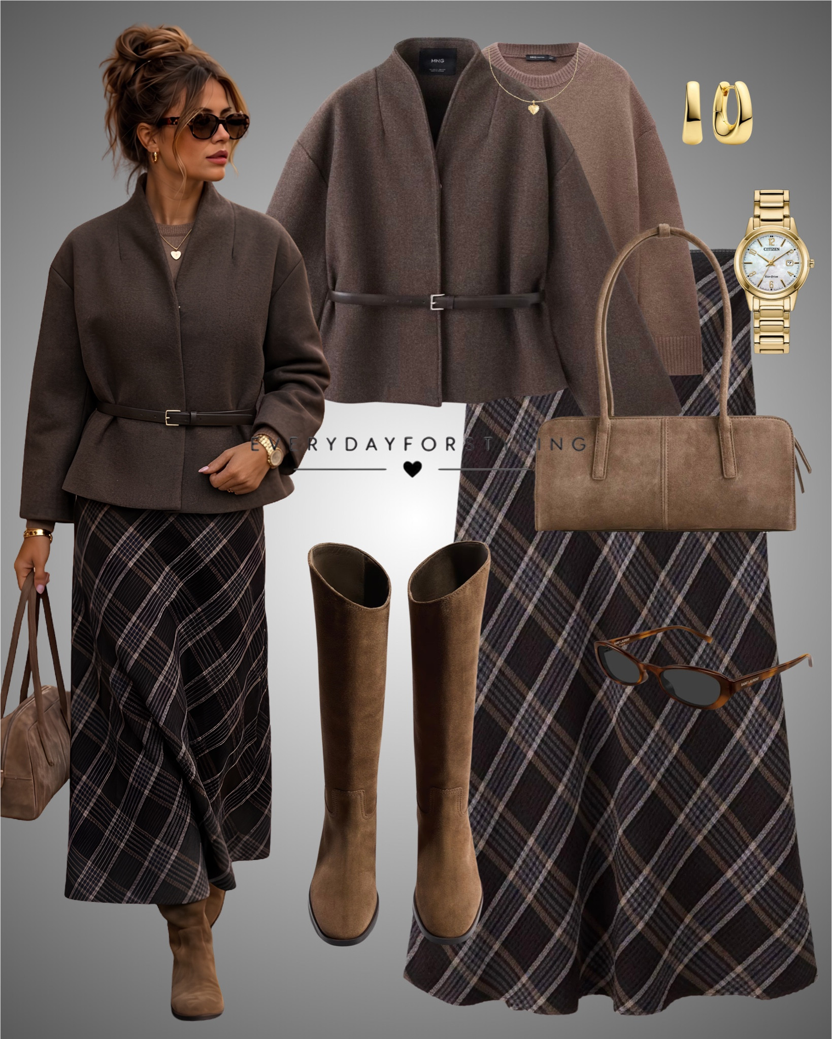 Plaid maxi skirt + belted knit jacket + knee-high suede boots = timeless, sophisticated, and so easy to recreate 🤎

long skirt outfit, maxi skirt outfit, long skirt with boots, maxi skirt with boots, knee high boots outfit, knee high boots with skirt, fall skirt outfit, fall maxi skirt outfit, fall outfits for women, elegant fall outfits, classy fall outfits, chic fall outfits, transitional outfits for women, long skirt fall outfit, plaid maxi skirt outfit, burgundy skirt outfit, leather jacket and skirt outfit, cream sweater outfit, suede knee high boots, sophisticated fall style

#LTKootd #LTKSeasonal #LTKTravel