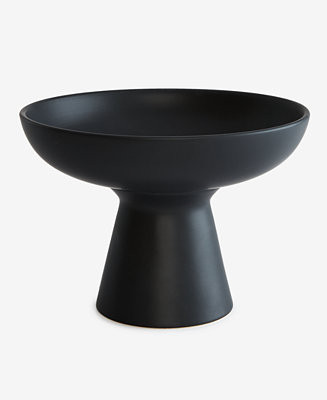 The Cellar Matte Black Footed Bowl, Exclusively at Macy's - Macy's | Macy's