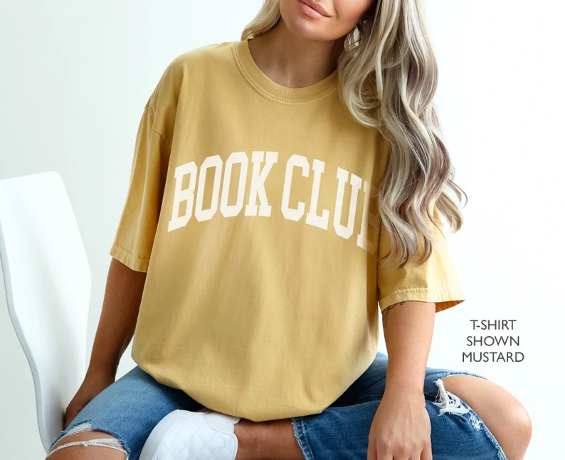 Book Club Comfort Colors® T-shirt Garment Dyed Vintage Aesthetic Book Club Tee Premium Tshirt Mi... | Etsy (US)