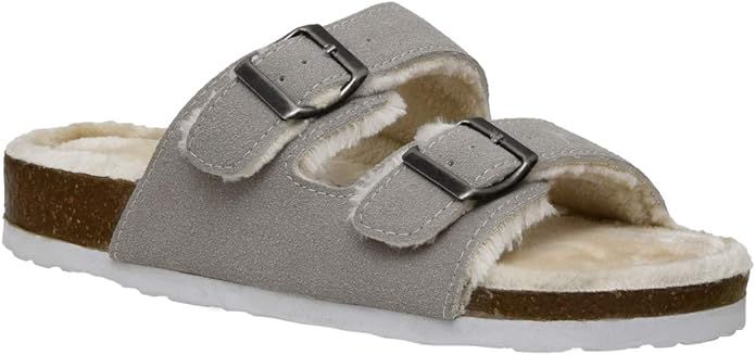 Women's Cushionaire Lane Cozy Cork footbed Sandal with Faux fur lining and +Comfort | Amazon (US)