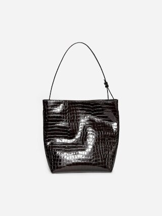 Croc-Effect Leather Tote | Arket UK