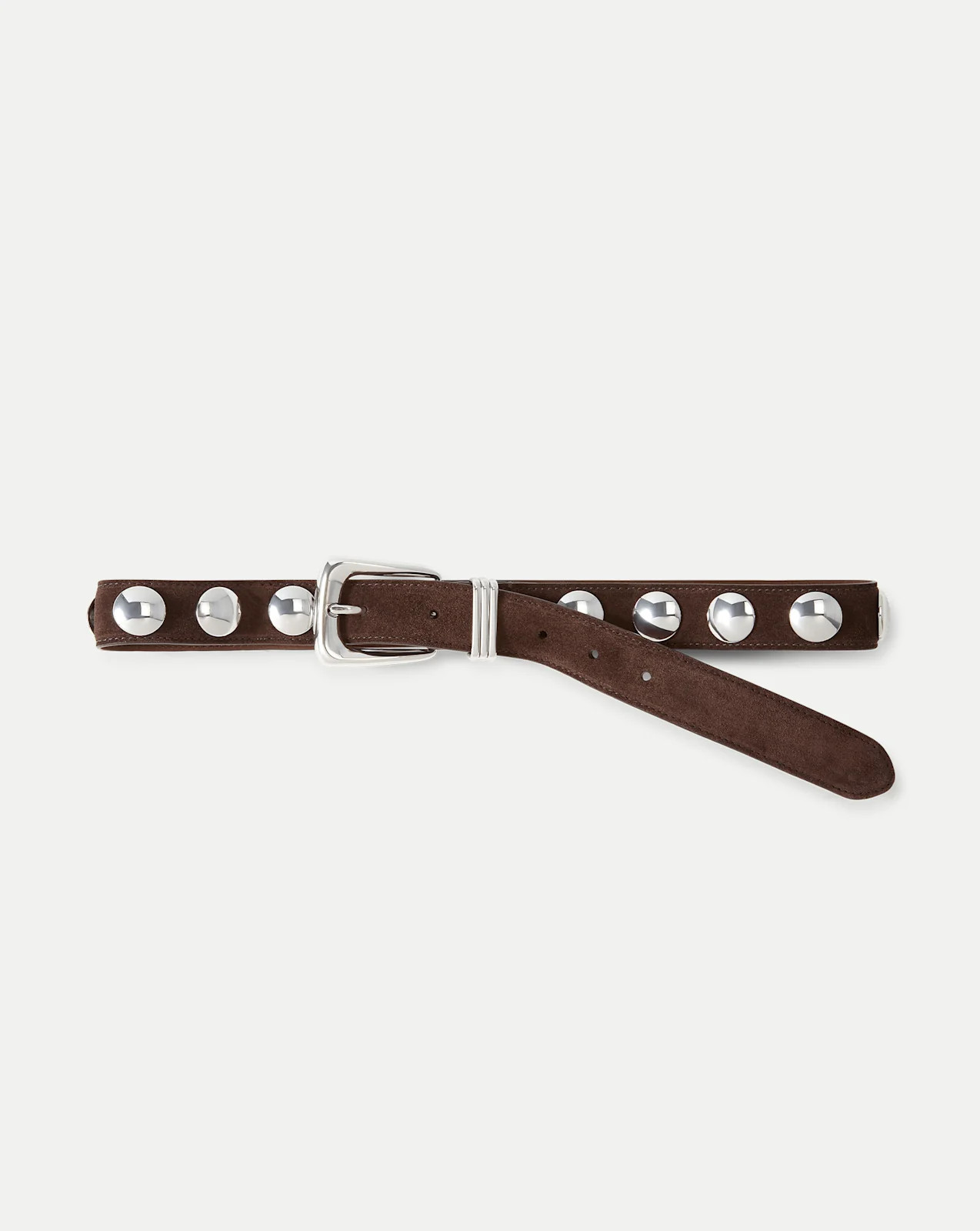 Veronica Beard Arch Suede Studded Belt Espresso | Veronica Beard