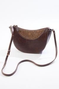 Cato Fashions | Cato Western Embossed Faux Leather Crescent Crossbody | Cato Fashions