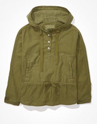 AE Cotton Popover Jacket | American Eagle Outfitters (US & CA)