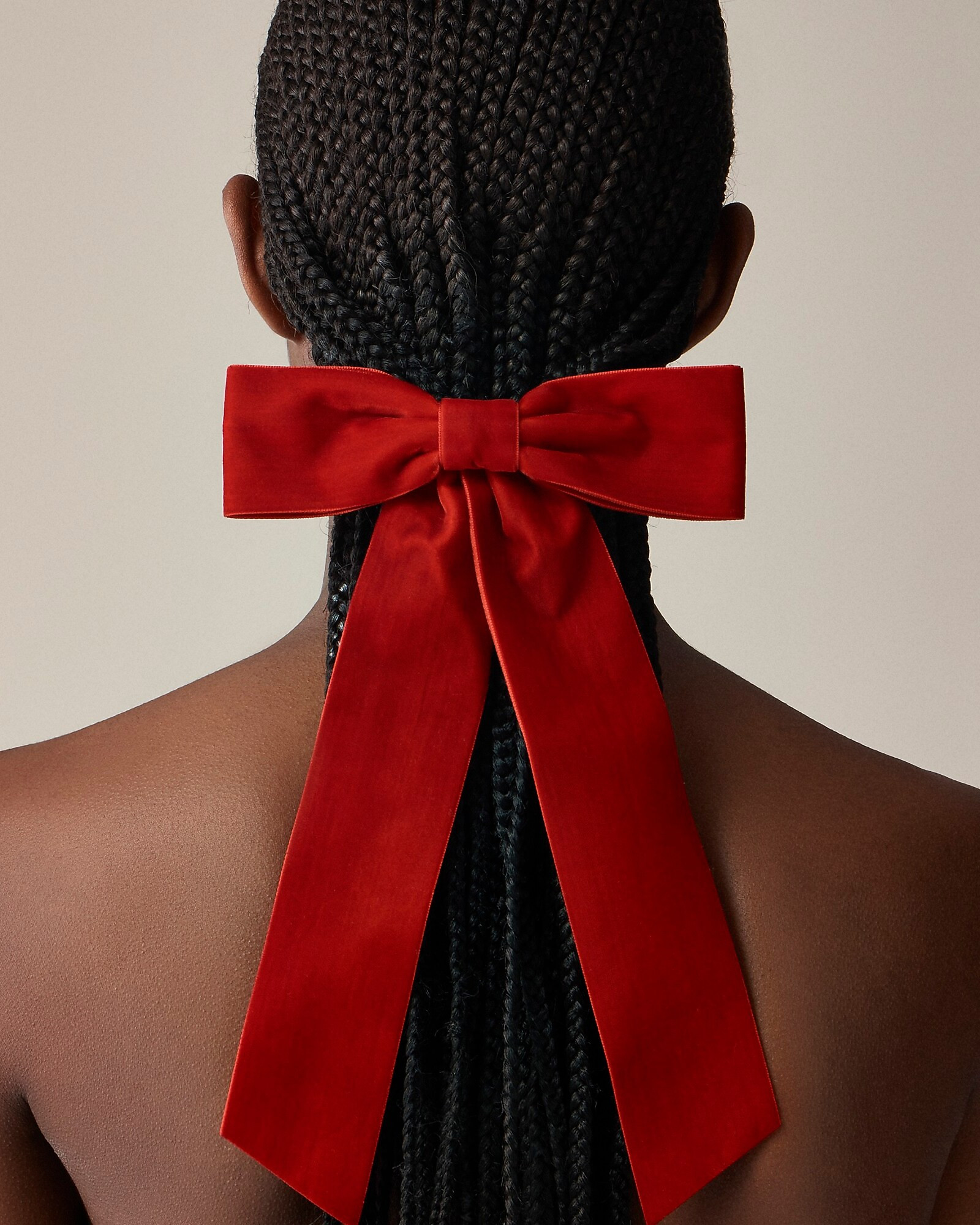 Velvet bow hair clip | J. Crew US