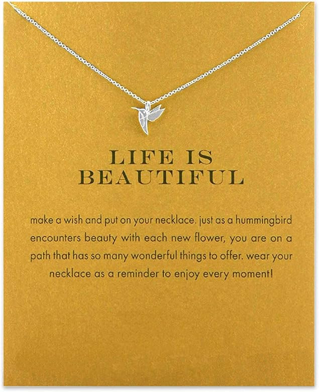 Baydurcan Friendship Anchor Compass Necklace Good Luck Elephant Pendant Chain Necklace with Messa... | Amazon (US)