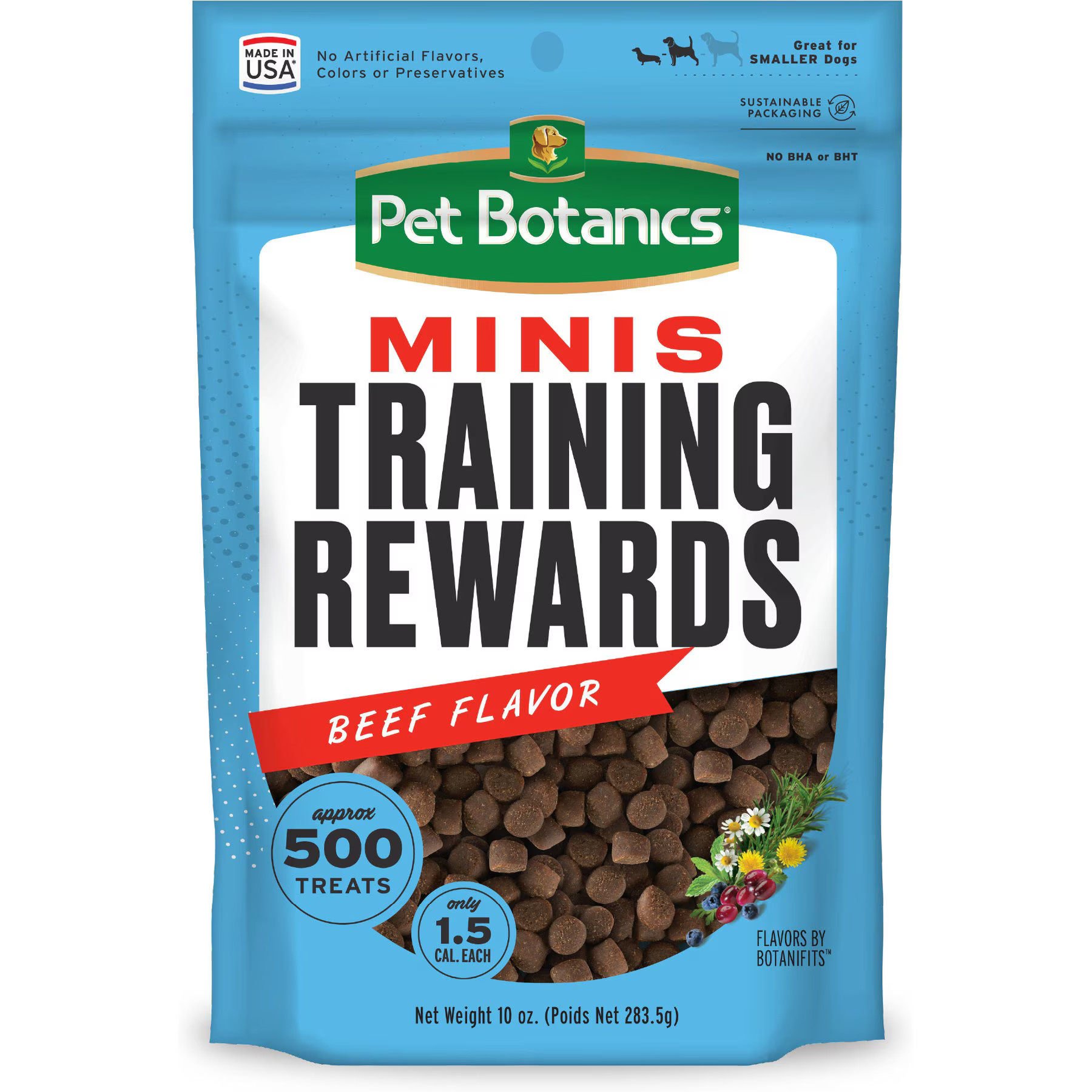 Pet Botanics Mini Training Reward Beef Flavor Dog Treats, 10-oz bag | Chewy
