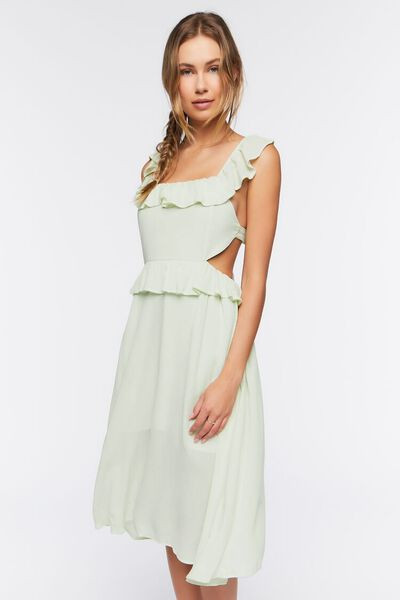 Ruffle Tie-Back Midi Dress | Forever 21