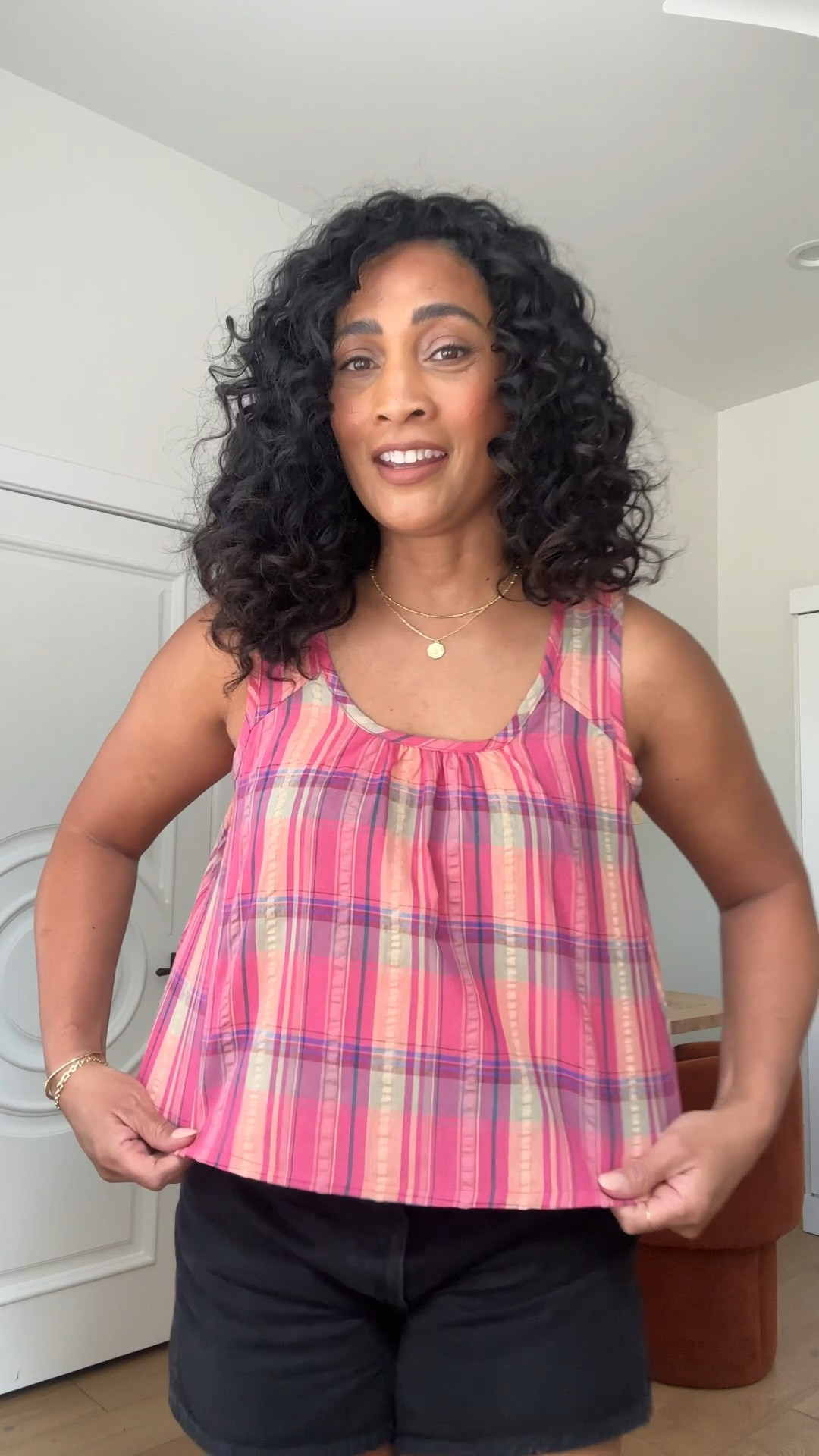 Cute summer top with denim shorts. I have these shorts in multiple washes they’re that good!!! All fit true to size.

#LTKootd #LTKOver40