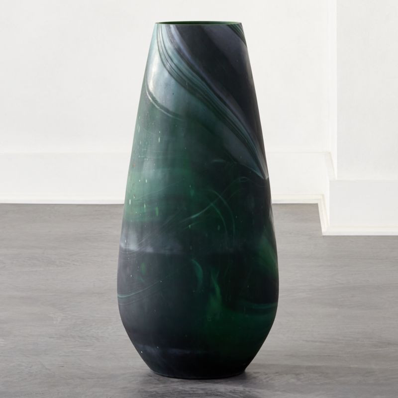 Trevino Large Green Vase + Reviews | CB2 | CB2