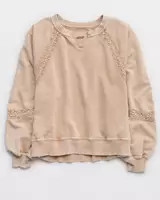 Aerie Hey Crochet Sweatshirt | Aerie