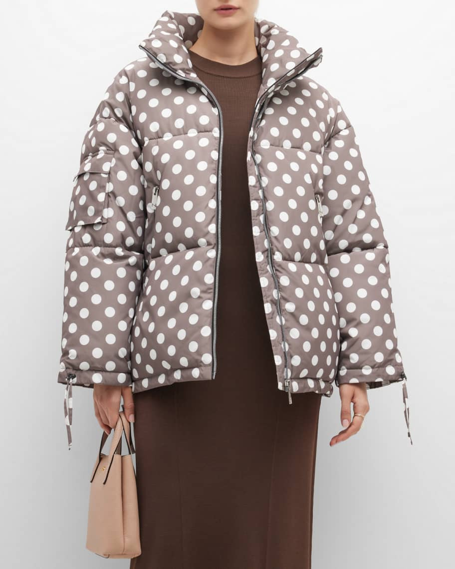 NOIZE Faika Polka Dot Puffer | Neiman Marcus