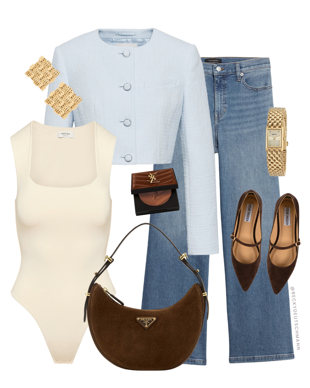 It’s official, light blue is the it colour for spring, & I’m completely obsessed! 🌸 I mixed it into 2 different outfits for that subtle yet fresh pop of colour. Which one is more your style? Outfit 1 or 2? Tell me in the comments! spring fashion. spring outfit. what to wear. spring fashion 2025. workwear. office wear. elevated outfits. luxe style. 

 

#LTKspring #LTKworkwear #LTKstyletip