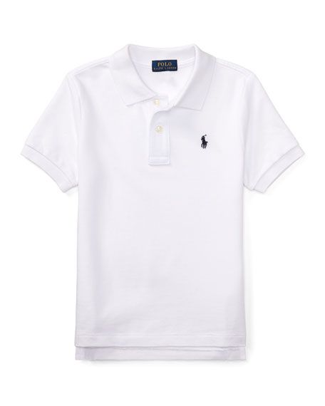 Short-Sleeve Logo Embroidery Polo Shirt, Size 4-7 | Neiman Marcus