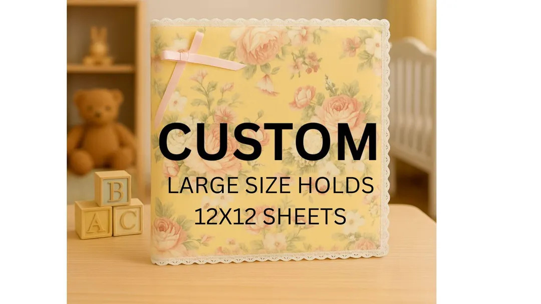 Handmade Shabby Chic Scrapbook Album: LARGE SIZE Custom Fabric Memory Book Keepsake - Etsy | Etsy (US)