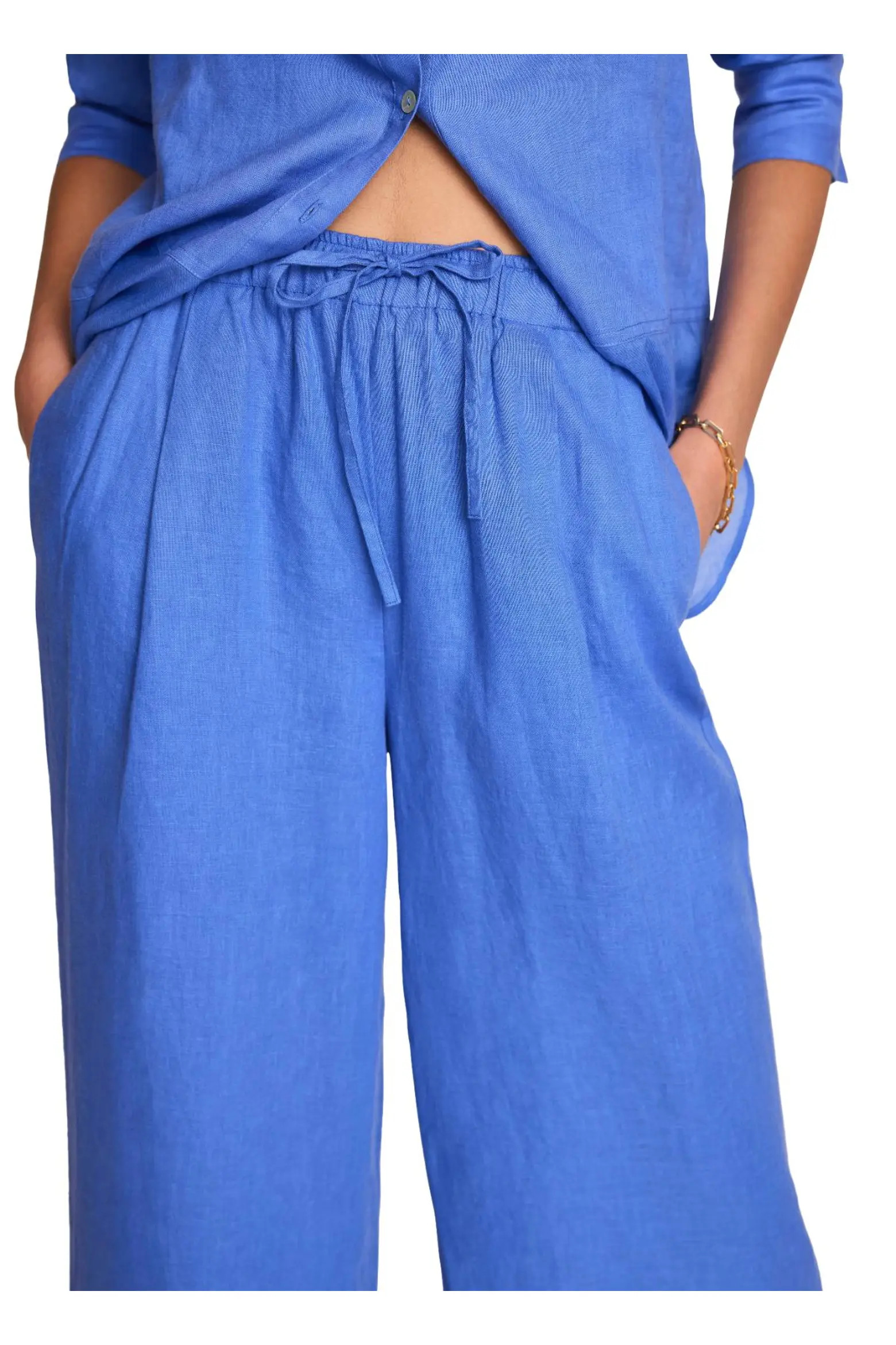 Linen Drawstring Wide Leg Trousers (Women) | Nordstrom | Nordstrom