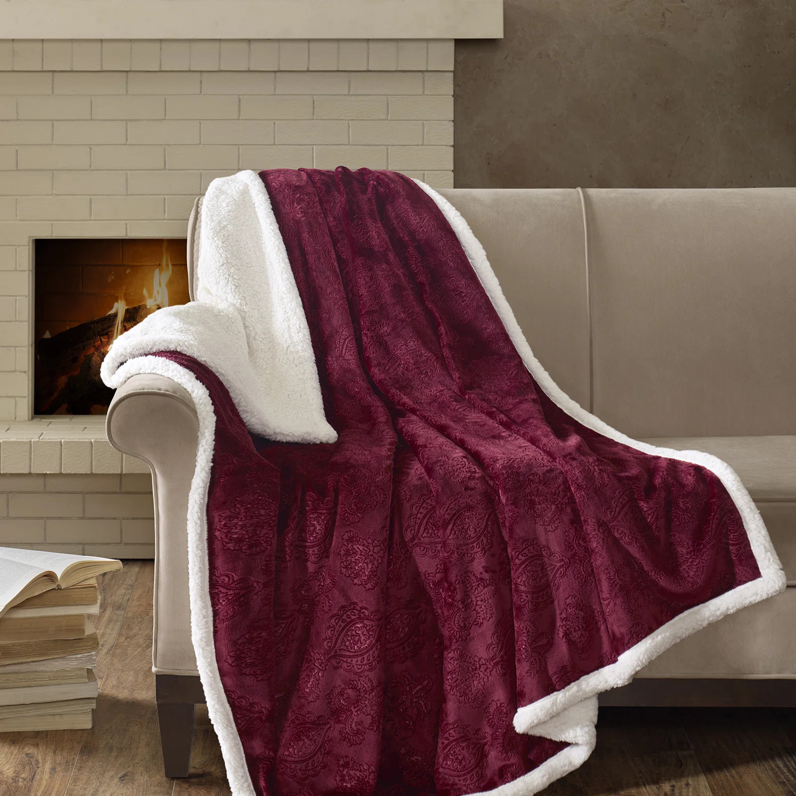 Elma Oversized Textured Plush Throw | Wayfair North America