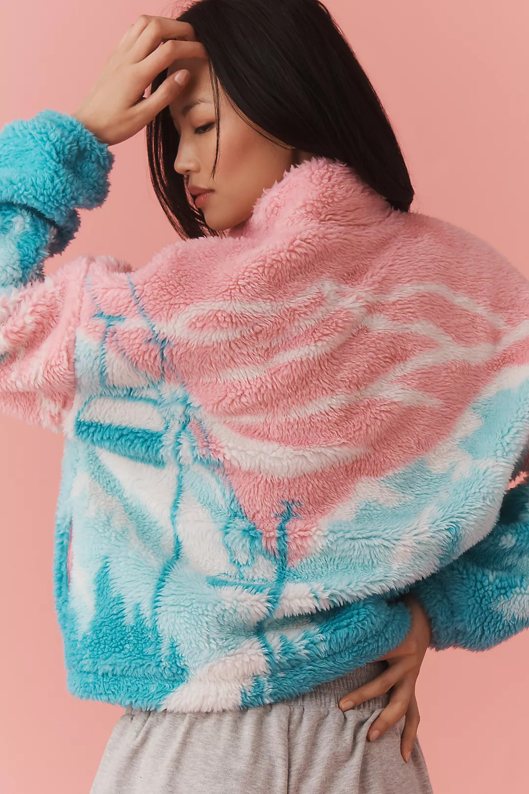 Beach Riot Leona Slopes Sherpa Quarter-Zip Pullover | Anthropologie (US)