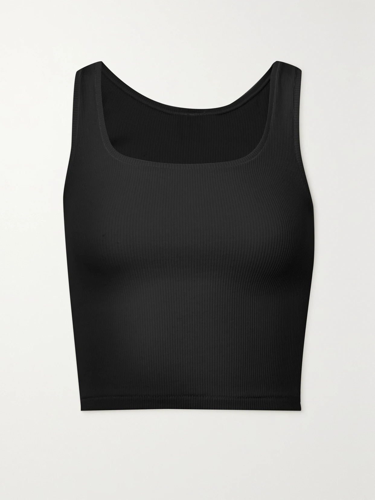 SKIMS - Ribbed Cotton-blend Jersey Tank - Soot | NET-A-PORTER (UK & EU)