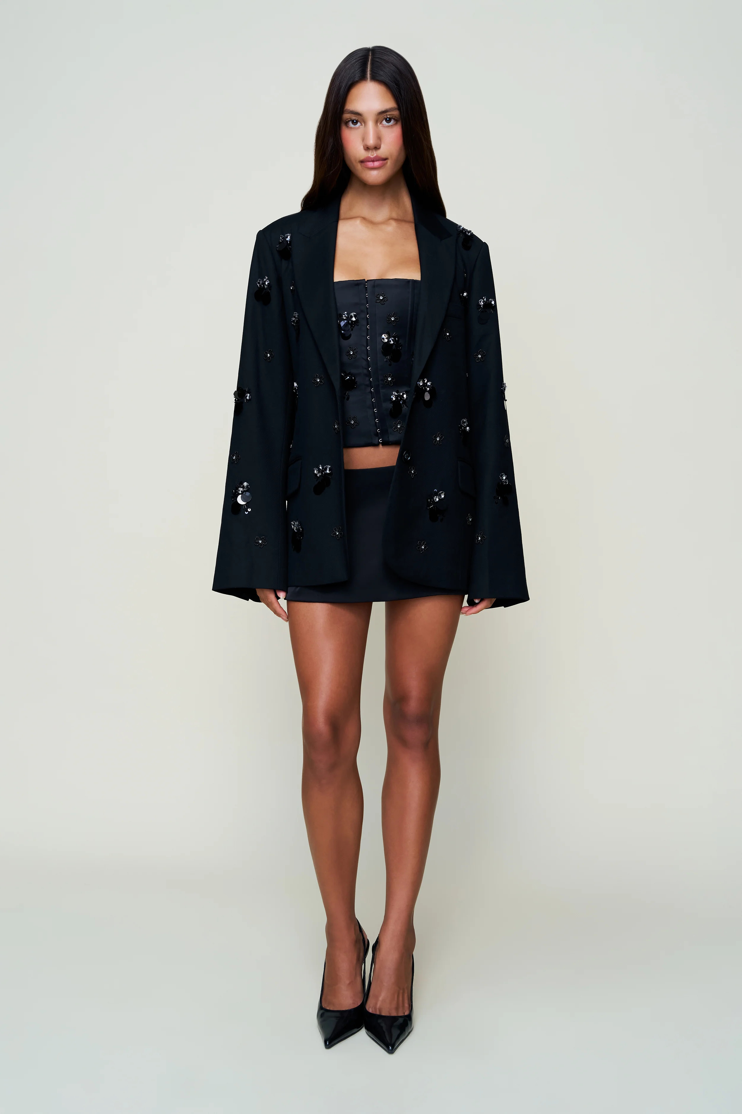 Embellished Oversized Blazer | Danielle Guizio NY
