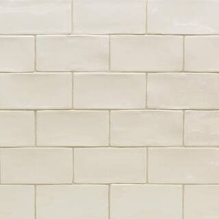 Catalina Vanilla 3 in. x 6 in. Polished Ceramic Subway Wall Tile (5.38 sq. ft./case) | The Home Depot