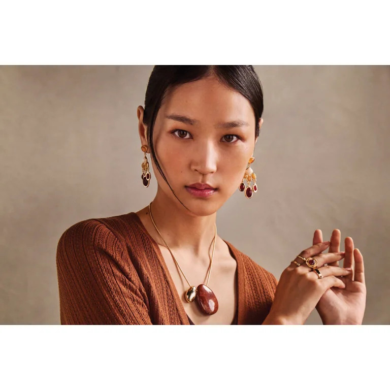 Scenario Women\u2019s Gold Tone Statement Rings, 3-Piece Set | Walmart (US)