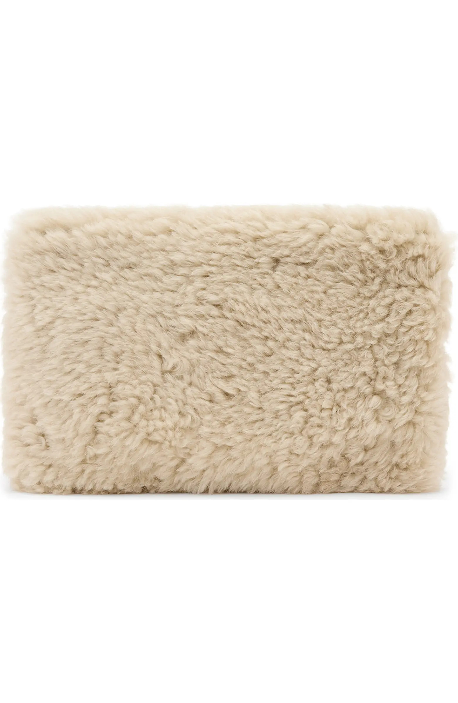 AllSaints Bettina Genuine Shearling Clutch | Nordstrom | Nordstrom