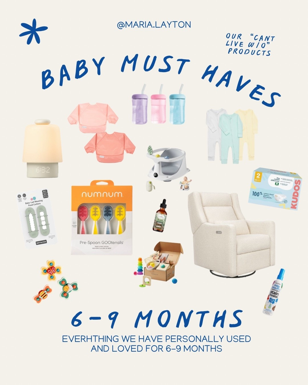 all of our everyday 6-9 month baby items! the suction spinner toys keep sunny occupied at a restaurant for at least 50% of the time! best stain remover out there IMO, and the BabyLetto glider is expensive but holy crap it’s saving us whenever we have to sleep over in her room with her cause she won’t let us put her down!!! it’s so comfy 

and the teeth tamer for TEETHING i promise you !! 

#LTKmomlife #LTKdayinmylife