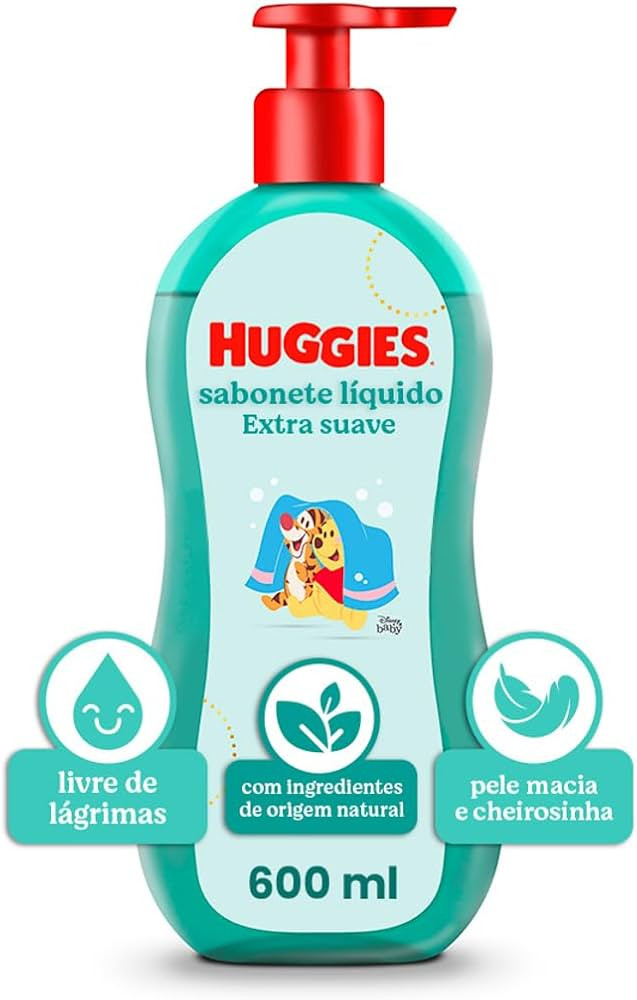HUGGIES Sabonete Líquido Huggies Extra Suave - 600Ml | Amazon (BR)