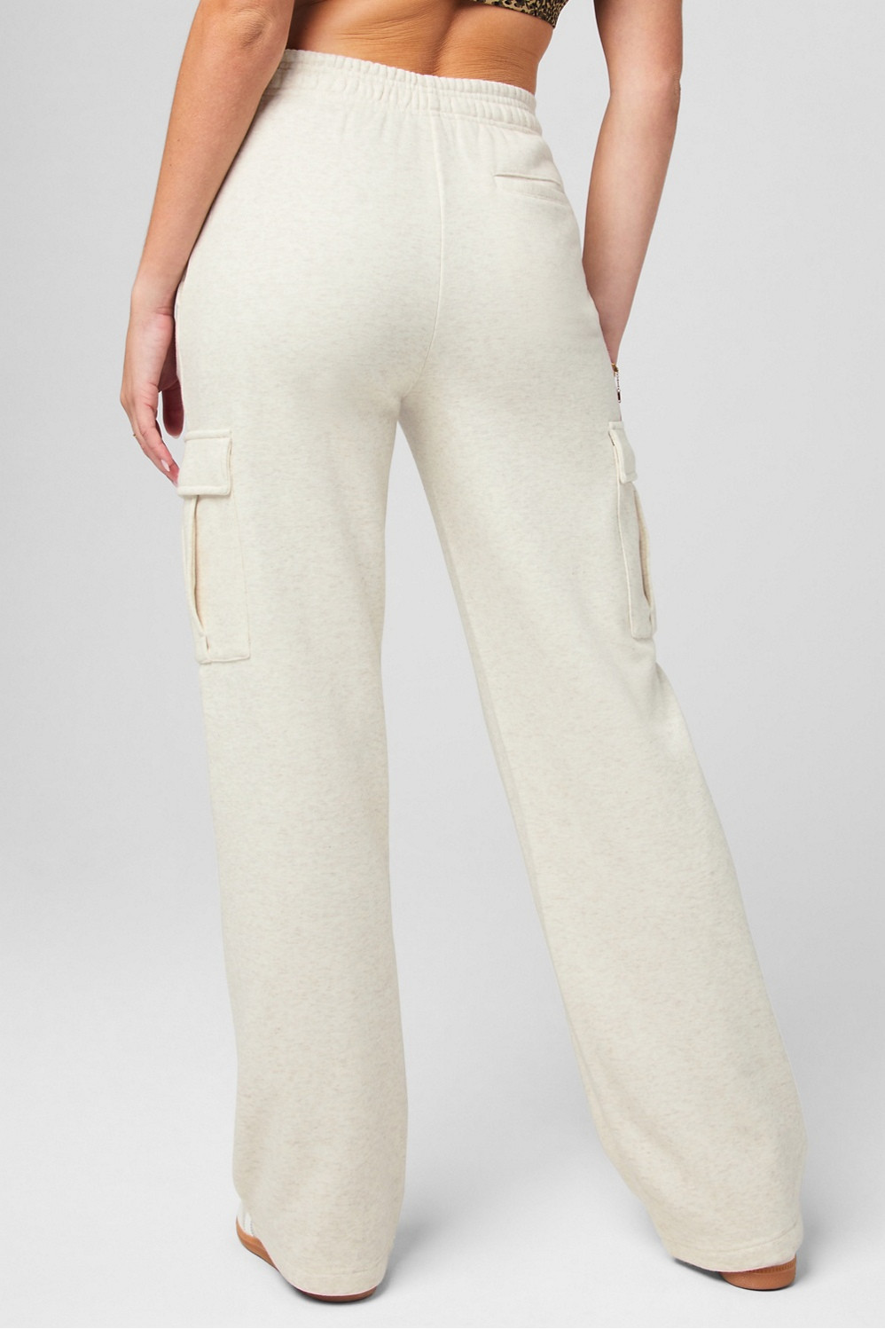 Cozy Fleece Wide Leg Cargo Sweatpant | Fabletics