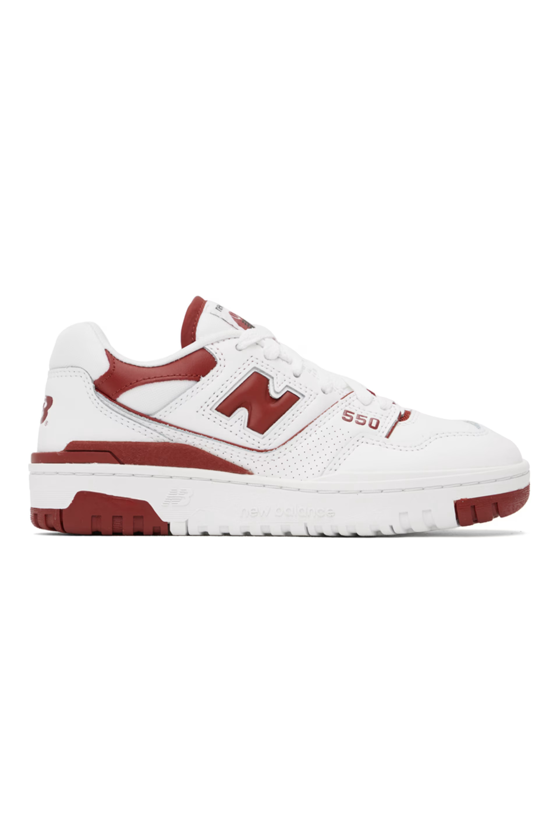 New Balance - White & Red 550 Sneakers | SSENSE