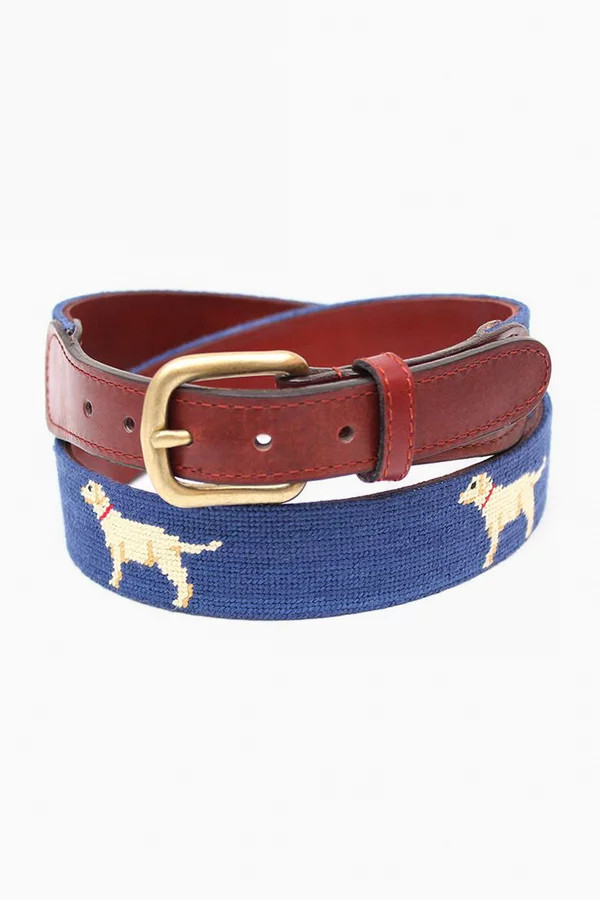 Yellow Lab Needlepoint Belt | Tuckernuck (US)