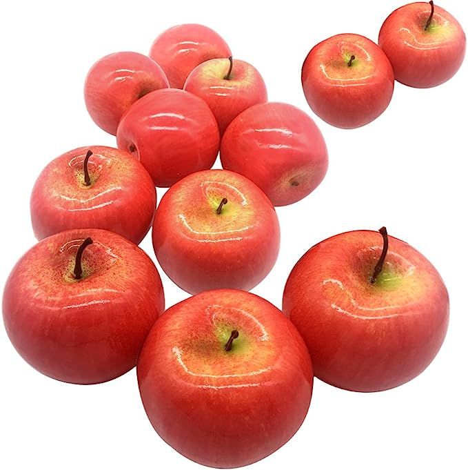Maggift Artificial Fruits 12 pack,Decorative Fruit (12 pc red) | Amazon (US)