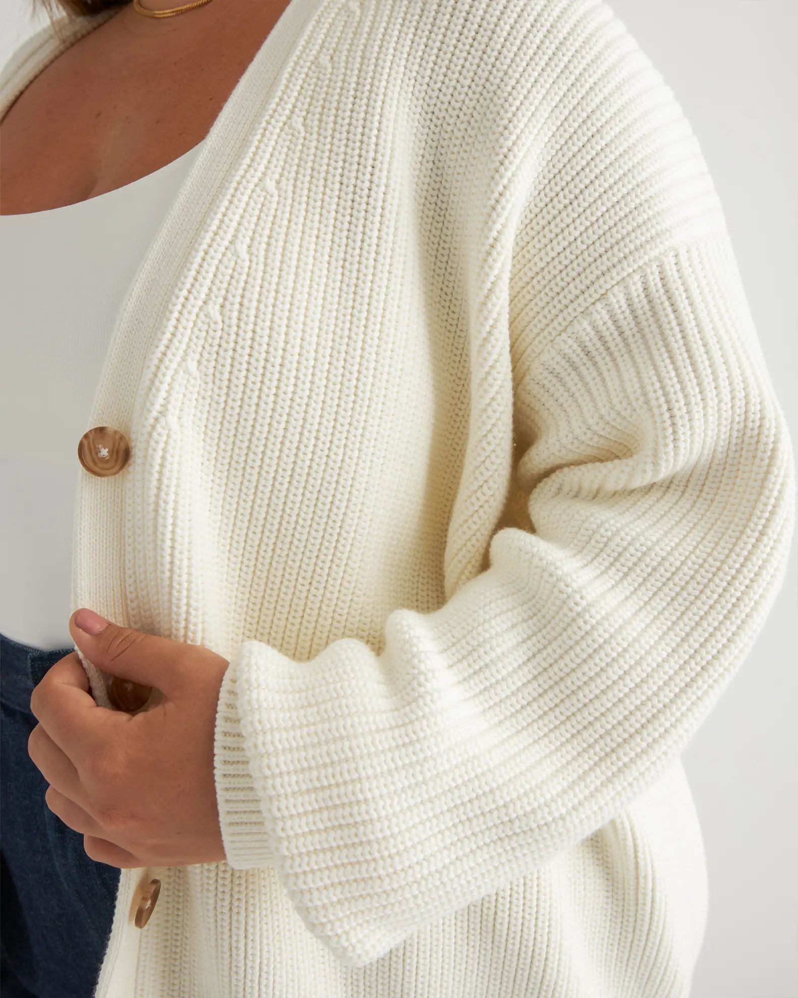 100% Organic Cotton Oversized Boyfriend Cardigan | Quince