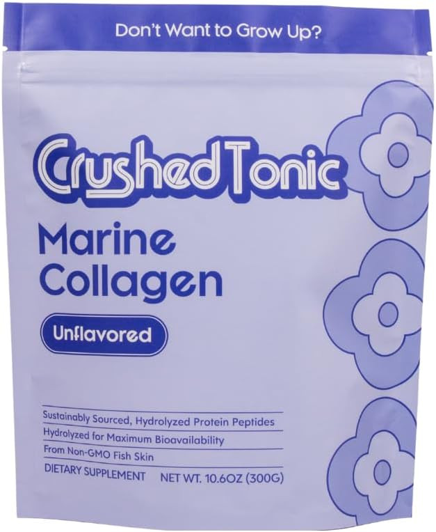 Crushed Tonic Marine Collagen Powder Korean Beauty Drink with Hydrolyzed Collagen Peptides for Sk... | Amazon (US)