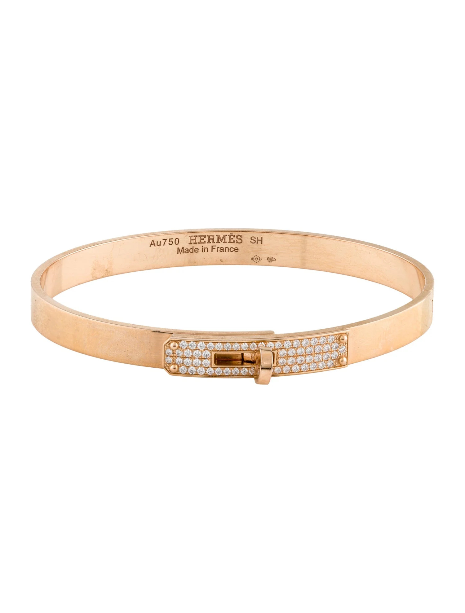 Hermès 18K Diamond Kelly Bangle, 6 | The RealReal