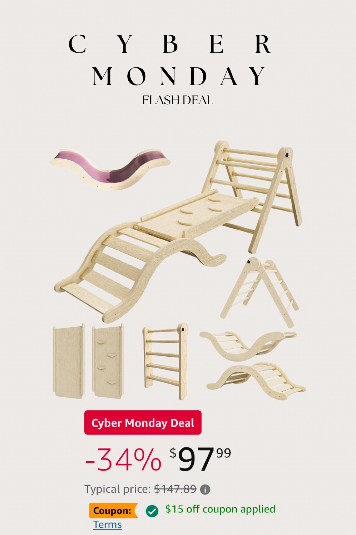 FLASH deal! Apply $15 + the promotion deal & it brings it down to $53.59

#LTKKids #LTKSaleAlert #LTKFindsUnder100