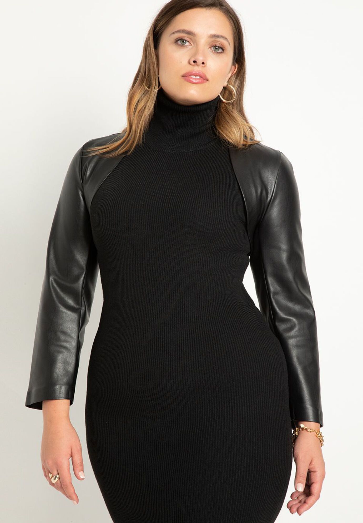 Faux Leather Sleeves | Eloquii
